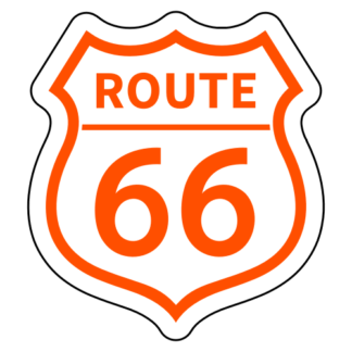 Route 66 Sticker (Orange)